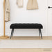Bancă cu butoane capitonate Negru 110 x 40 x 46 cm Catifea - WALTI WALTI