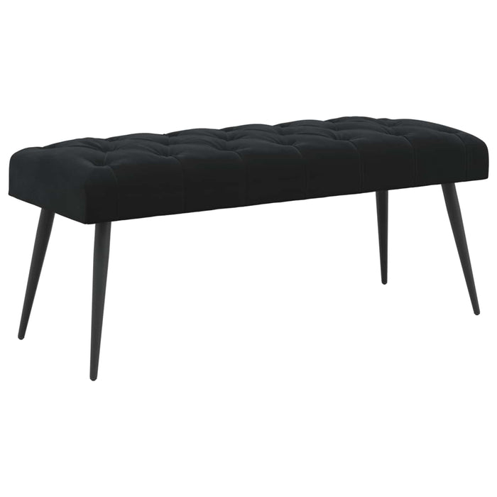 Bancă cu butoane capitonate Negru 110 x 40 x 46 cm Catifea WALTI