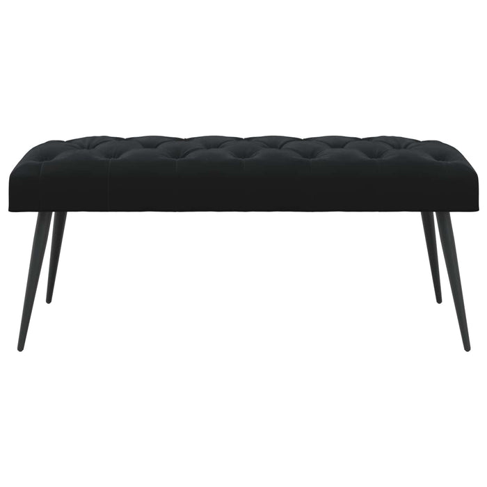 Bancă cu butoane capitonate Negru 110 x 40 x 46 cm Catifea WALTI