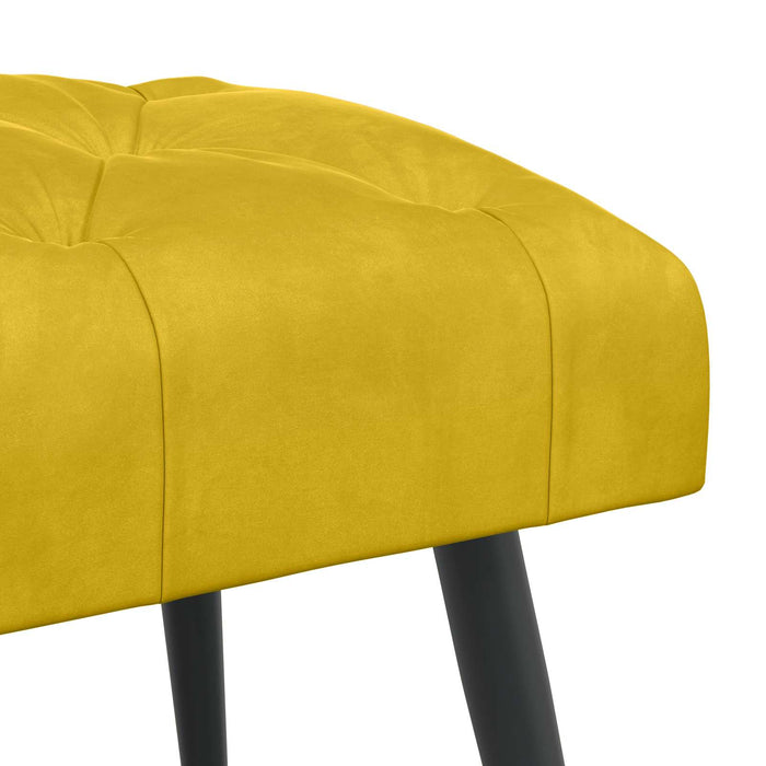 Bancă cu butoane capitonate Galben 110 x 40 x 46 cm Catifea WALTI