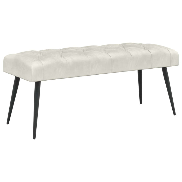 Bancă cu butoane capitonate Crem 110 x 40 x 46 cm Catifea WALTI
