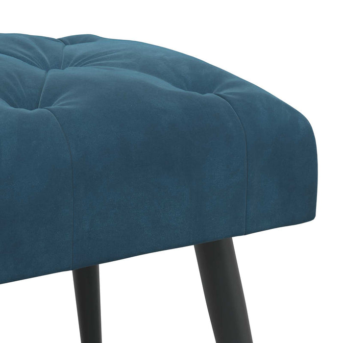 Bancă cu butoane capitonate albastru 110 x 40 x 46 cm Catifea WALTI