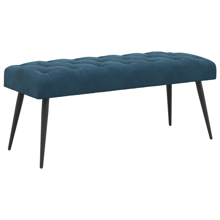 Bancă cu butoane capitonate albastru 110 x 40 x 46 cm Catifea WALTI