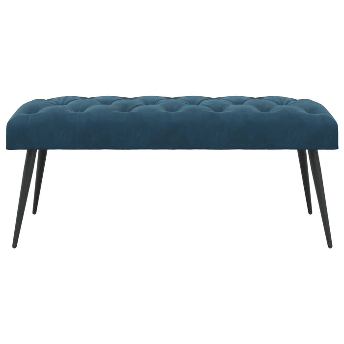 Bancă cu butoane capitonate albastru 110 x 40 x 46 cm Catifea WALTI