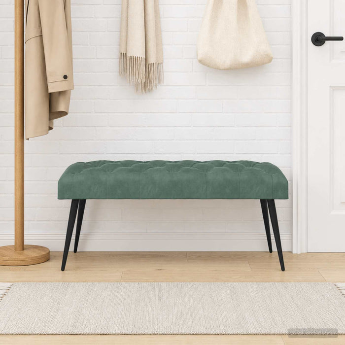 Bancă cu butoane capitonate Verde Mării 110 x 40 x 46 cm - WALTI WALTI