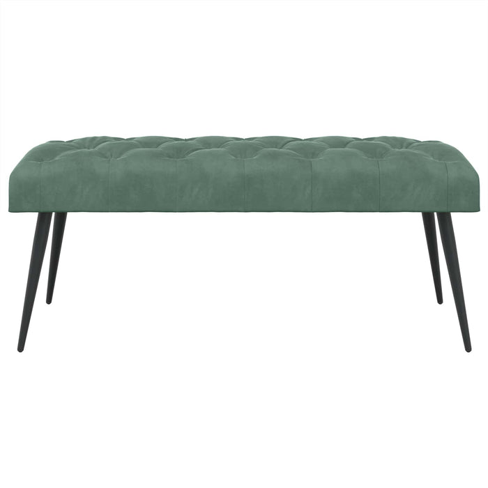 Bancă cu butoane capitonate Verde Mării 110 x 40 x 46 cm WALTI