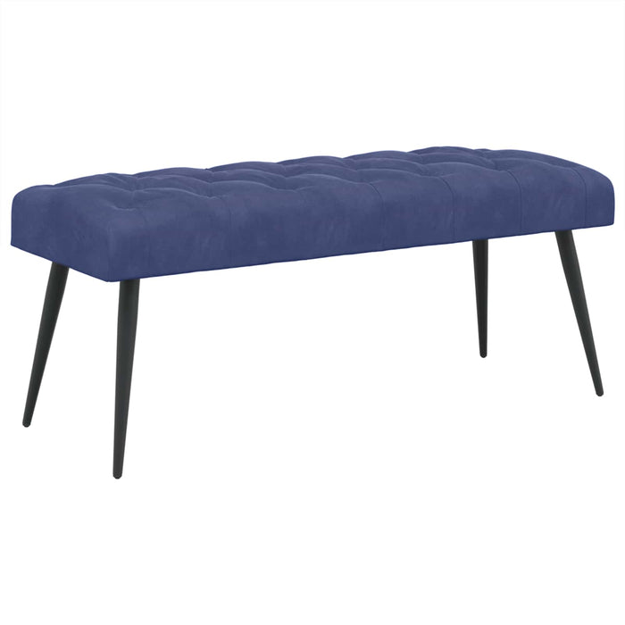 Bancă cu butoane capitonate Albastru Poliție 110 x 40 x 46 cm WALTI