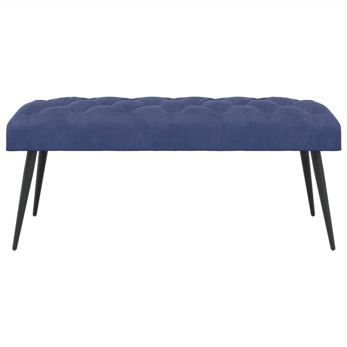 Bancă cu butoane capitonate Albastru Poliție 110 x 40 x 46 cm WALTI