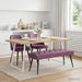 Bancă cu butoane capitonate Violet 110 x 40 x 46 cm Catifea - WALTI WALTI