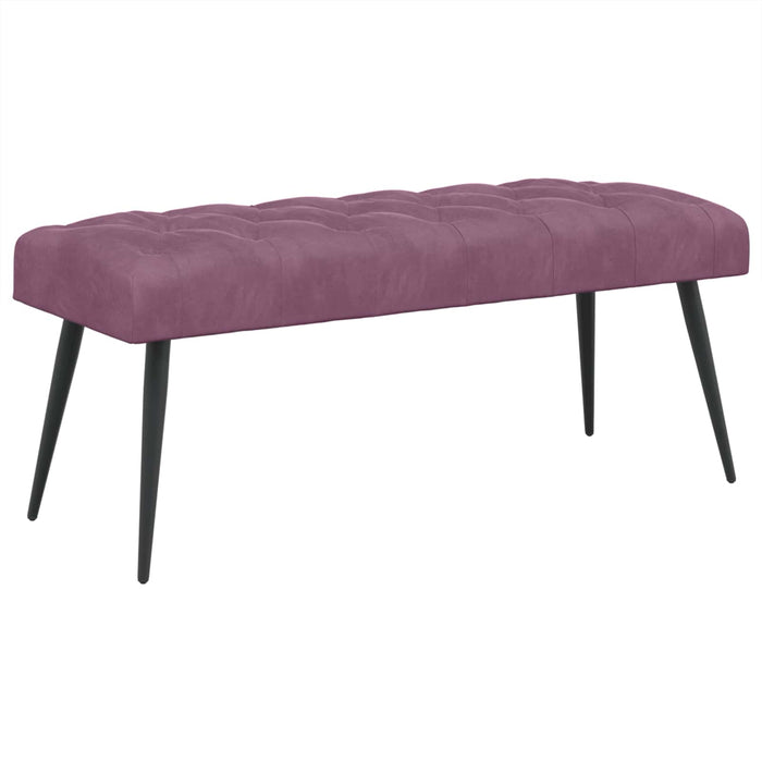 Bancă cu butoane capitonate Violet 110 x 40 x 46 cm Catifea WALTI