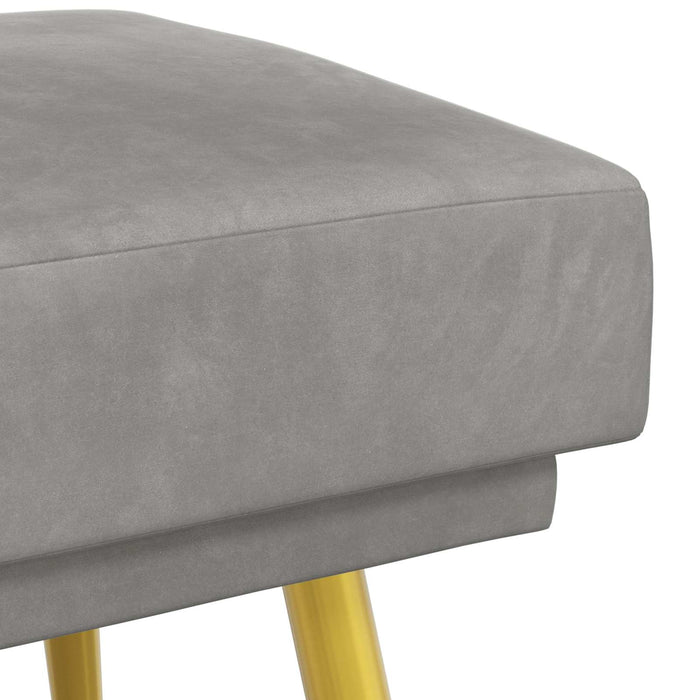 Bancă cu două straturi Gri deschis 120 x 45 x 46 cm Catifea WALTI