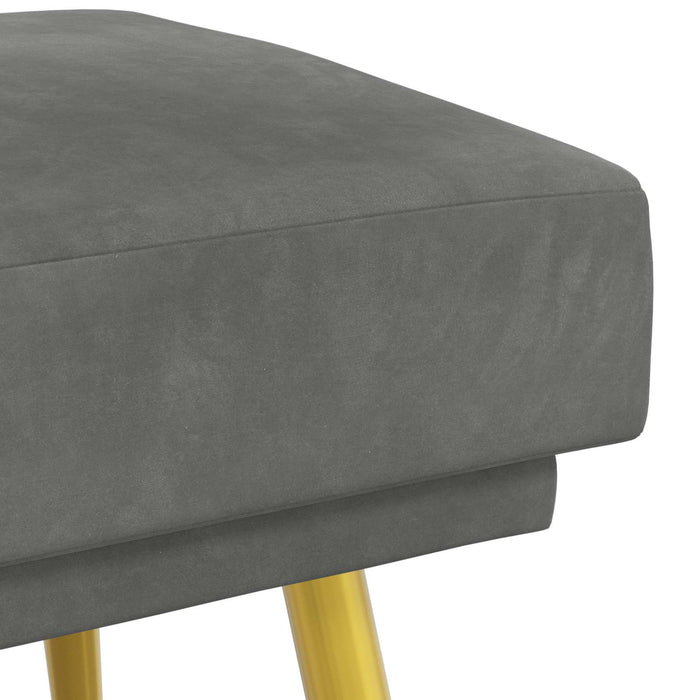 Bancă cu două straturi Gri închis 120 x 45 x 46 cm Catifea WALTI