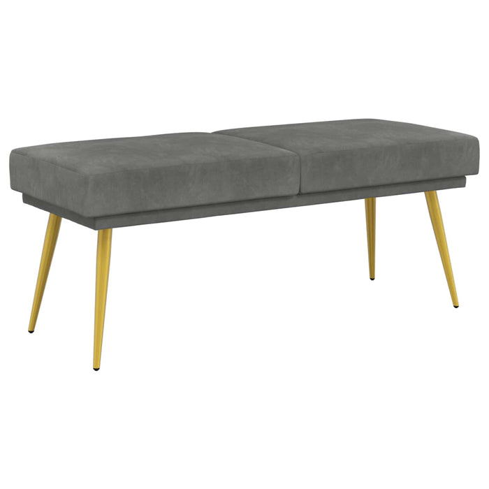 Bancă cu două straturi Gri închis 120 x 45 x 46 cm Catifea WALTI