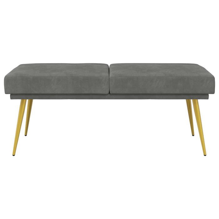 Bancă cu două straturi Gri închis 120 x 45 x 46 cm Catifea WALTI