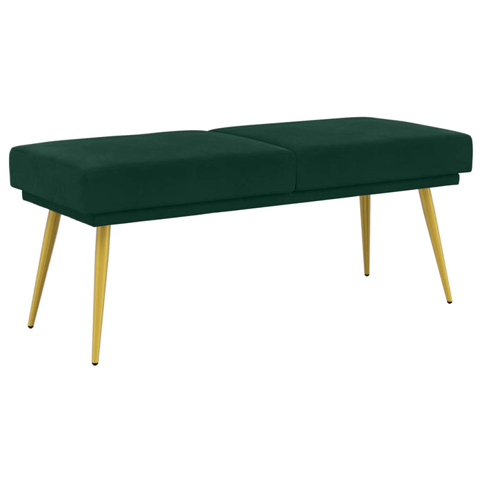 Bancă cu două straturi Verde închis 120 x 45 x 46 cm Catifea WALTI