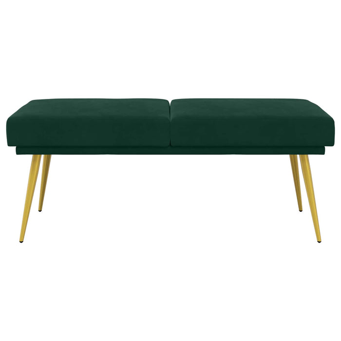 Bancă cu două straturi Verde închis 120 x 45 x 46 cm Catifea WALTI
