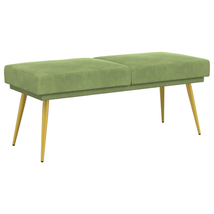 Bancă cu două straturi Verde deschis 120 x 45 x 46 cm Catifea WALTI