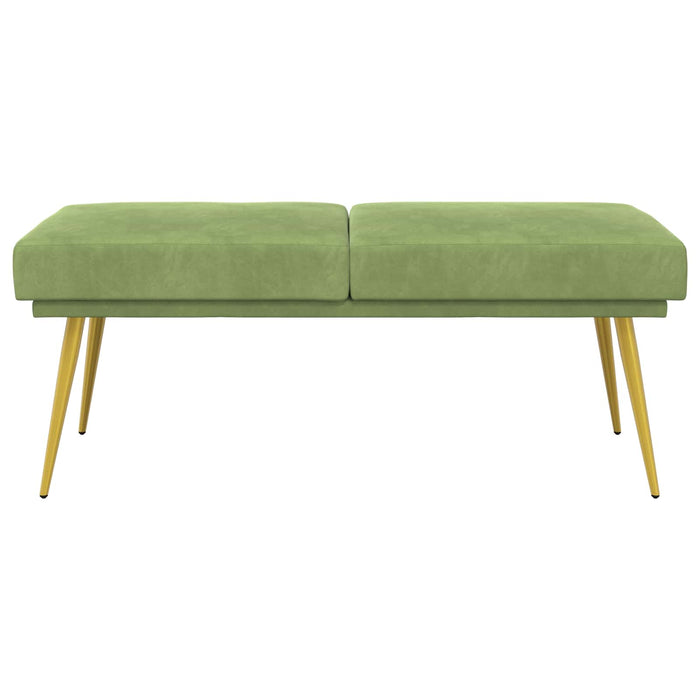 Bancă cu două straturi Verde deschis 120 x 45 x 46 cm Catifea WALTI