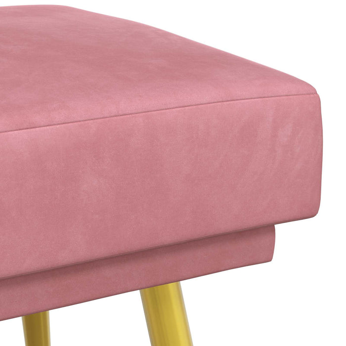 Bancă cu două straturi Roz 120 x 45 x 46 cm Catifea WALTI