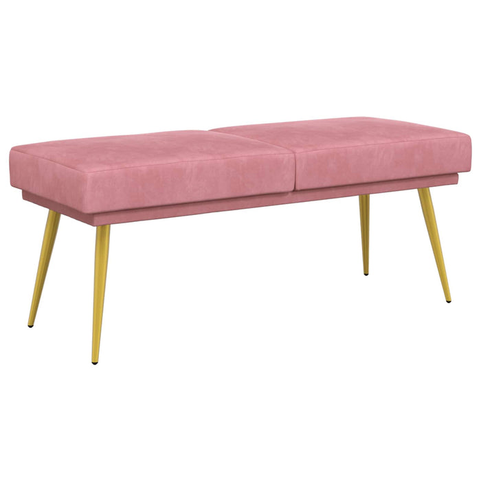Bancă cu două straturi Roz 120 x 45 x 46 cm Catifea WALTI