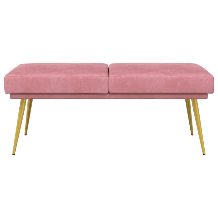Bancă cu două straturi Roz 120 x 45 x 46 cm Catifea WALTI