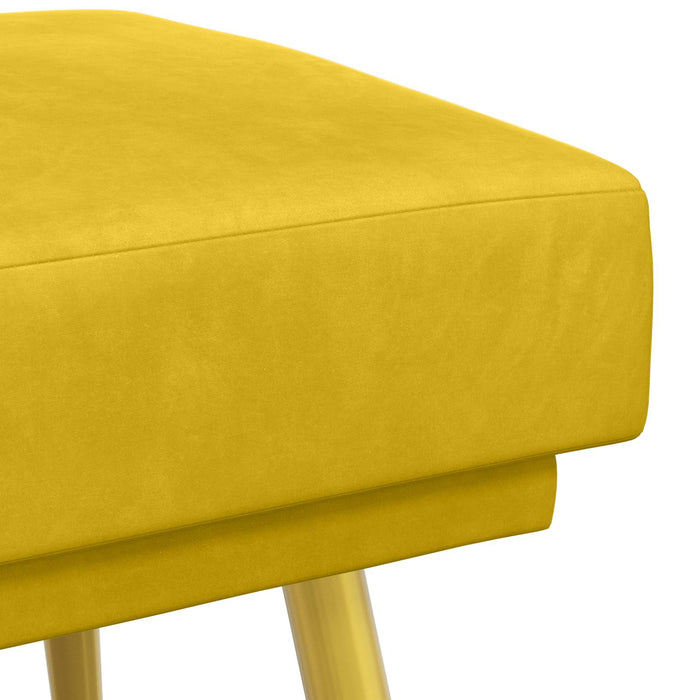 Bancă cu două straturi Galben 120 x 45 x 46 cm Catifea WALTI