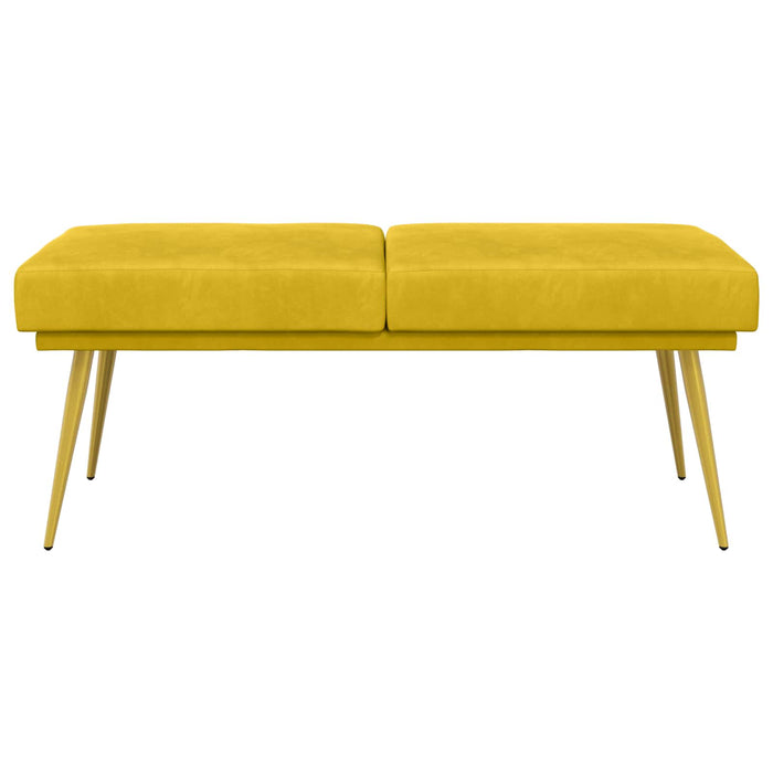 Bancă cu două straturi Galben 120 x 45 x 46 cm Catifea WALTI