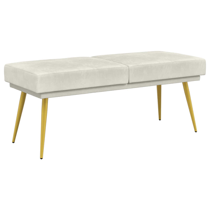 Bancă cu două straturi Crem 120 x 45 x 46 cm Catifea WALTI