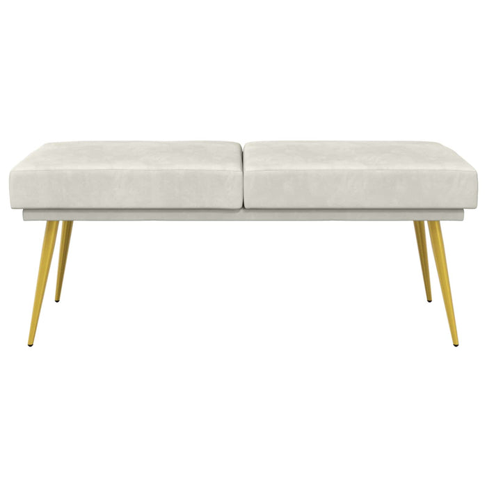 Bancă cu două straturi Crem 120 x 45 x 46 cm Catifea WALTI