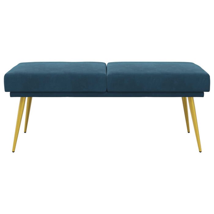 Bancă cu două straturi albastru 120 x 45 x 46 cm Catifea WALTI