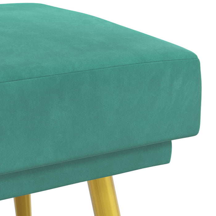 Bancă cu două straturi Turcoaz 120 x 45 x 46 cm Catifea WALTI