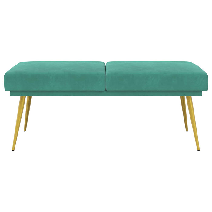 Bancă cu două straturi Turcoaz 120 x 45 x 46 cm Catifea WALTI