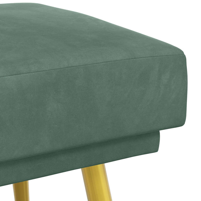 Bancă cu două straturi Verde Mării 120 x 45 x 46 cm Catifea WALTI
