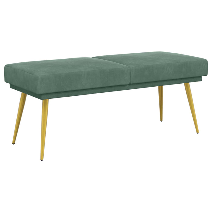 Bancă cu două straturi Verde Mării 120 x 45 x 46 cm Catifea WALTI