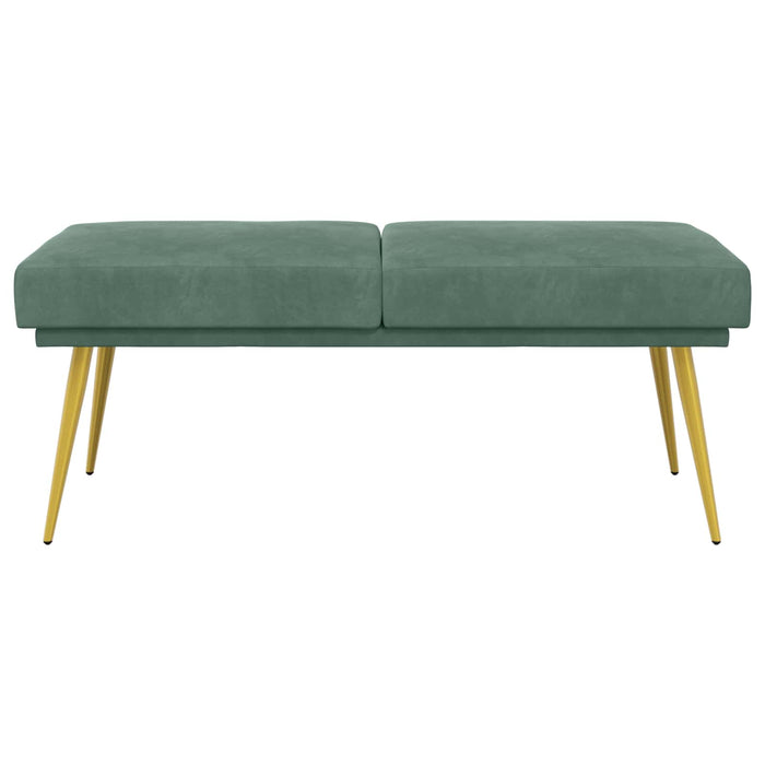 Bancă cu două straturi Verde Mării 120 x 45 x 46 cm Catifea WALTI