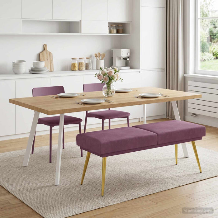 Bancă cu două straturi Violet 120 x 45 x 46 cm Catifea - WALTI WALTI