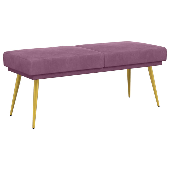 Bancă cu două straturi Violet 120 x 45 x 46 cm Catifea WALTI