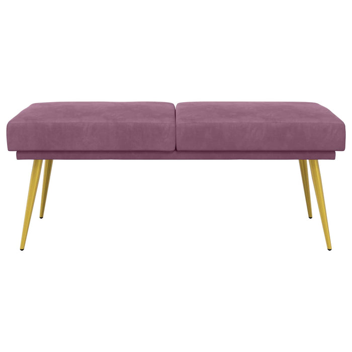 Bancă cu două straturi Violet 120 x 45 x 46 cm Catifea WALTI