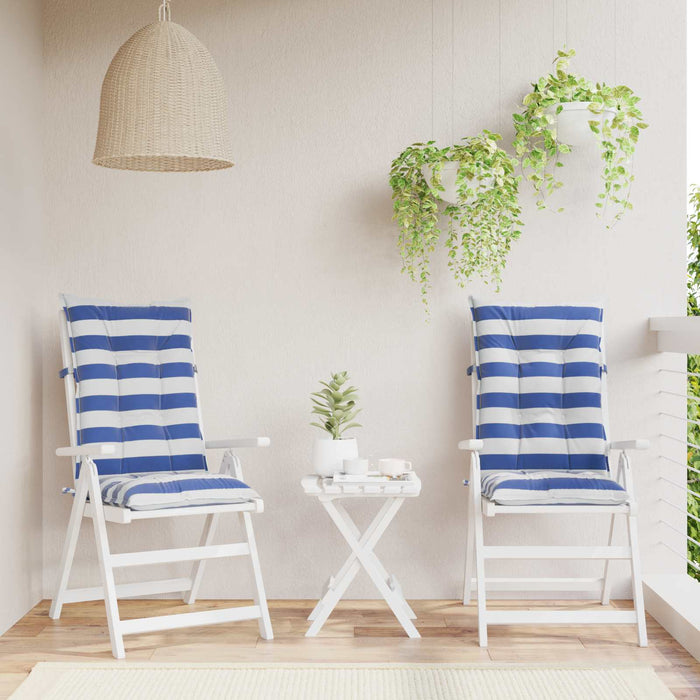 Perne pentru exterior 2 pcs Albastru și Alb 120 x 50 x 7 cm WALTI