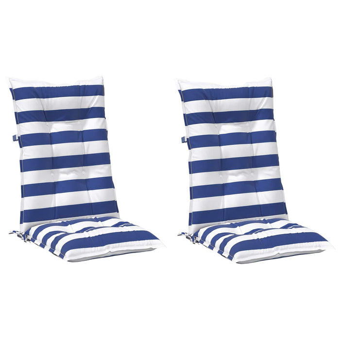 Perne pentru exterior 2 pcs Albastru și Alb 120 x 50 x 7 cm WALTI