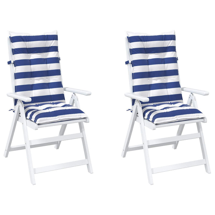 Perne pentru exterior 2 pcs Albastru și Alb 120 x 50 x 7 cm WALTI
