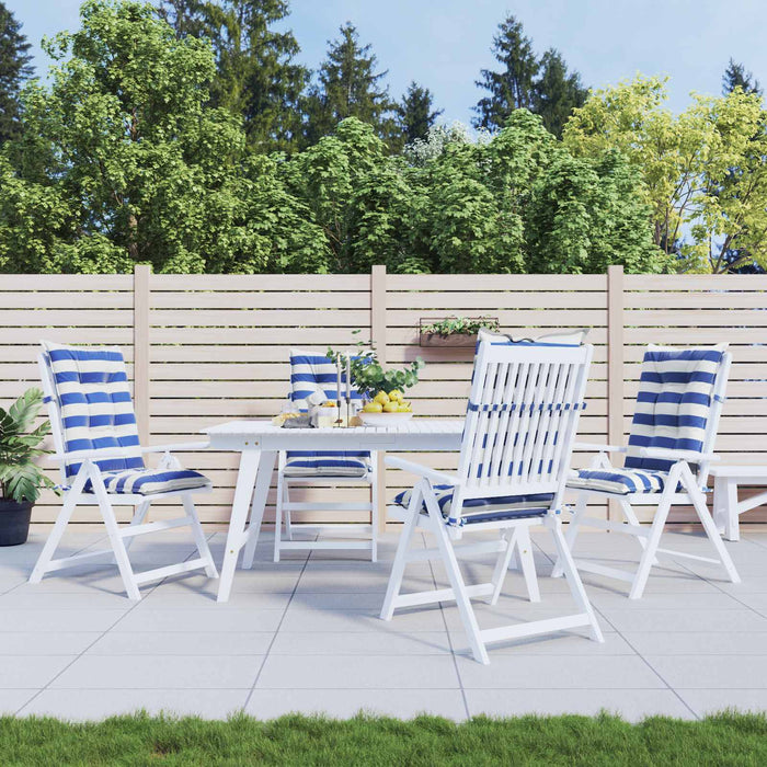 Perne pentru exterior 4 pcs Albastru și Alb 120 x 50 x 7 cm WALTI