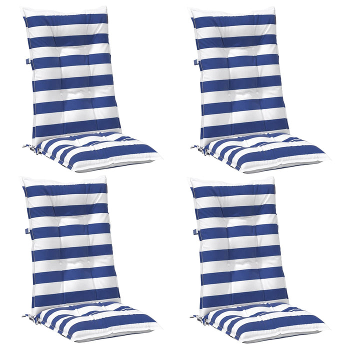 Perne pentru exterior 4 pcs Albastru și Alb 120 x 50 x 7 cm WALTI