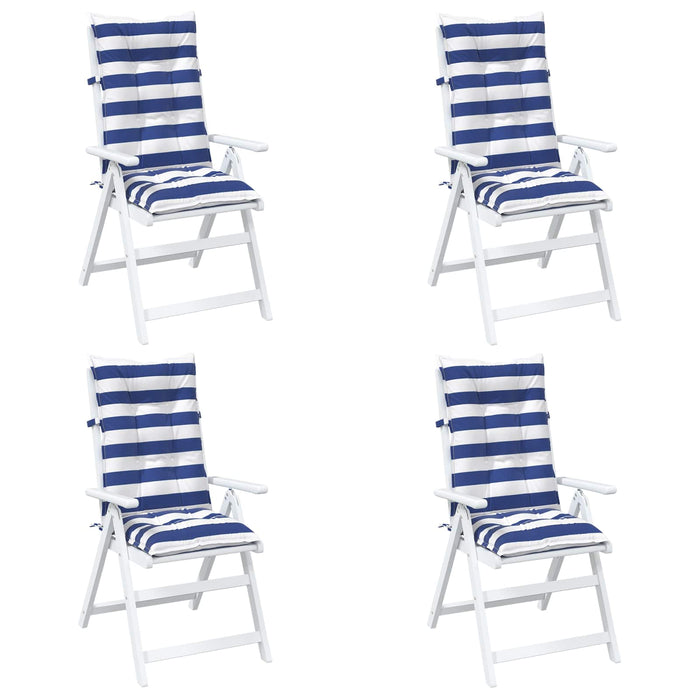Perne pentru exterior 4 pcs Albastru și Alb 120 x 50 x 7 cm WALTI