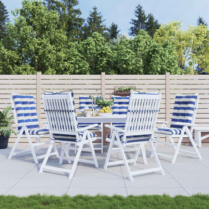 Perne pentru exterior 6 pcs Albastru și Alb 120 x 50 x 7 cm WALTI