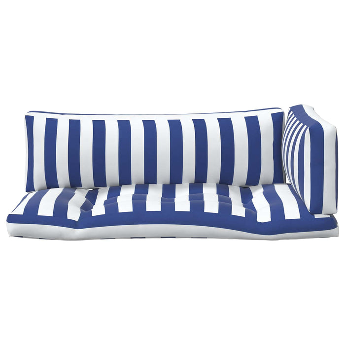 Perne pentru exterior 3 pcs Albastru și Alb 103 x 58 x 10 cm WALTI