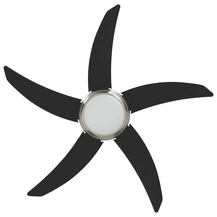 Ventilator de tavan cu lumina și telecomandă Ø 110 cm Negru WALTI