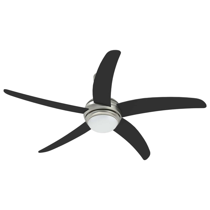 Ventilator de tavan cu lumina și telecomandă Ø 130 cm Negru WALTI