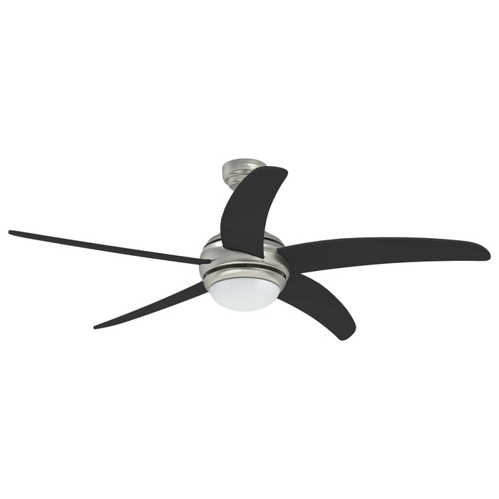 Ventilator de tavan cu lumina și telecomandă Ø 130 cm Negru WALTI