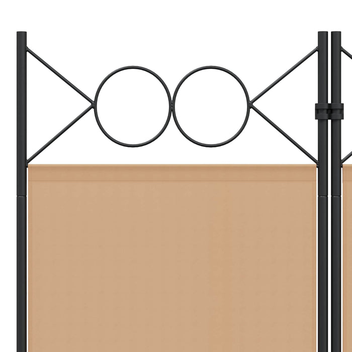 Paravan de camere cu 3 panouri Bej 120 x 180 cm Țesătură WALTI